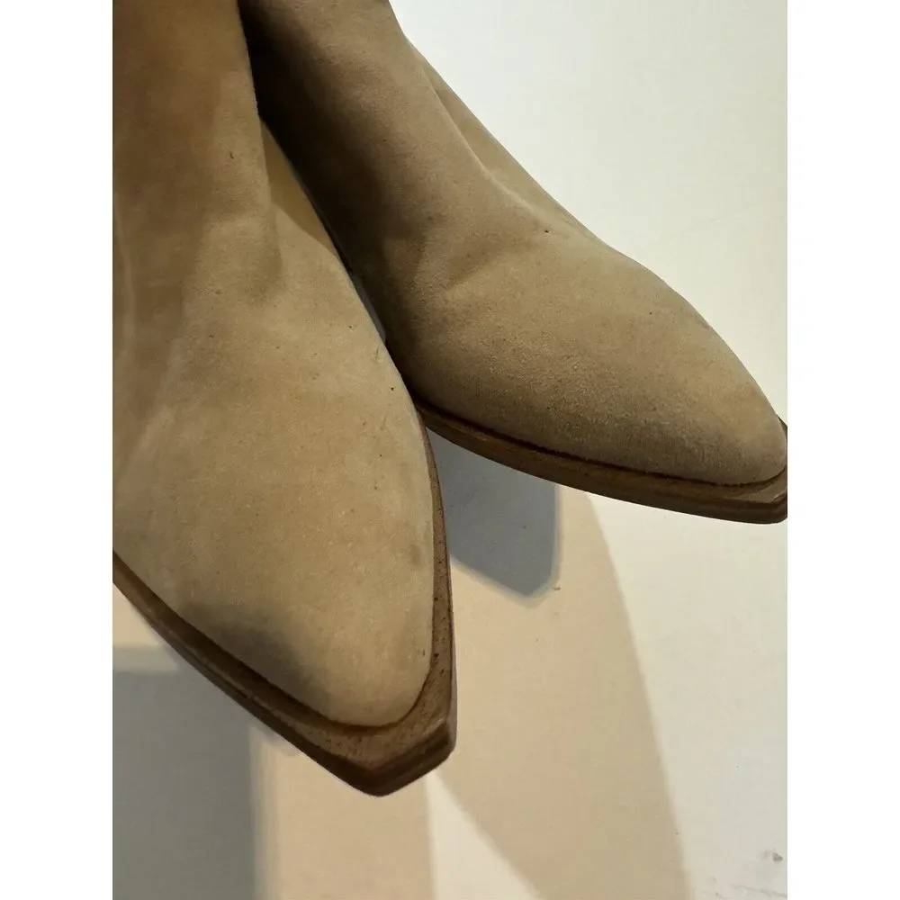 Vince Camuto‎ Gigietta Women Ankle Boots Tan Suede Zip Size 9 Medium